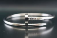 カルティエ　ジュストアンクルブレス　ハーフダイヤカスタム