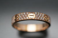  カルティエ　ウェディングリング　パヴェダイヤカスタム