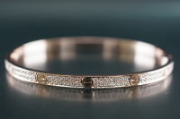 　カルティエ　ラブブレスSM　パヴェダイヤカスタム