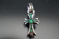  クロムハーツ　ベビーファット　パヴェエメラルドカスタム