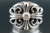  クロムハーツ　キーパーリング　ダイヤカスタム